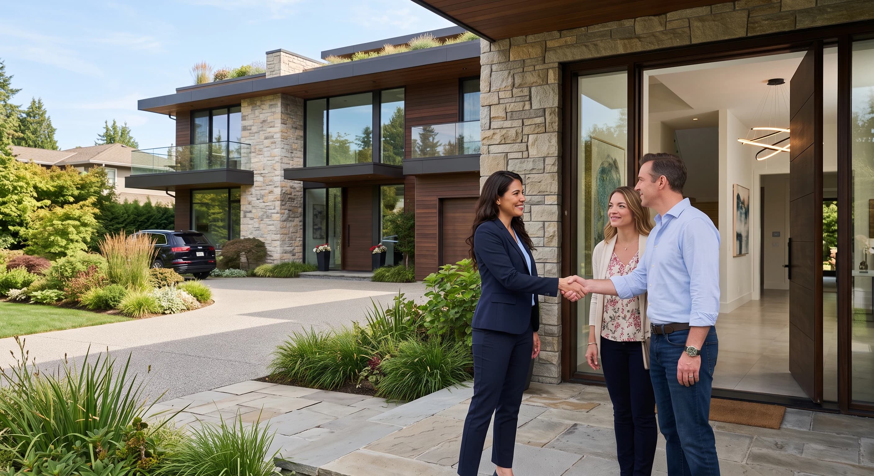 A luxury listing brought to auction in partnership with its agent