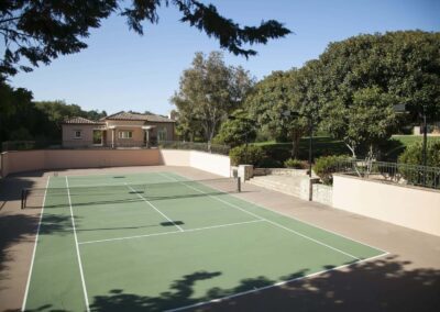 French Country Equestrian Estate tennis court
