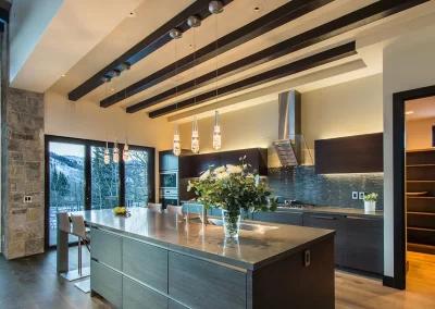 Gorgeous Mountain Estate kitchen with views of mountains