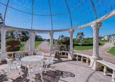 Magnificent Gated Manor outdoor seating area