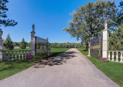 Magnificent Gated Manor driveway view